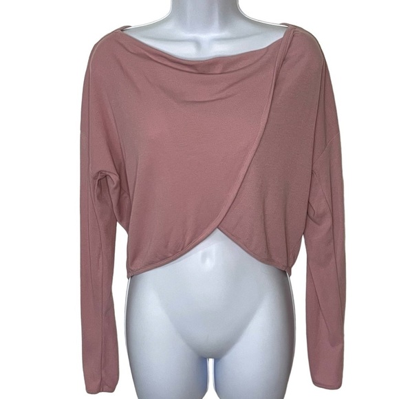 Old Navy Active Tops - Old Navy Active Pull Over Wrap Front Balletcore Long Sleeve Knit Top Size S